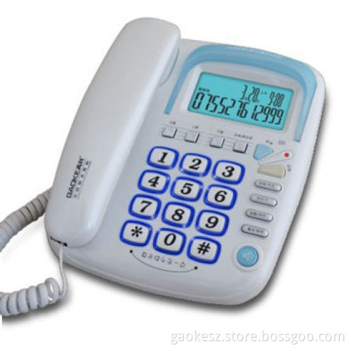 FSK/DTMF Dual Caller ID Phone with Blue Backlight and Alarm Function